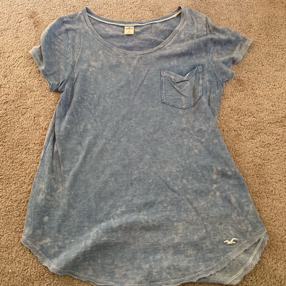 Blue Flowy T-shirt Top